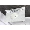 Fauceture KVPB3622M38 36" X 22" Marble Vanity Top W/Undermnt Sink, Carrara Marble KVPB3622M38